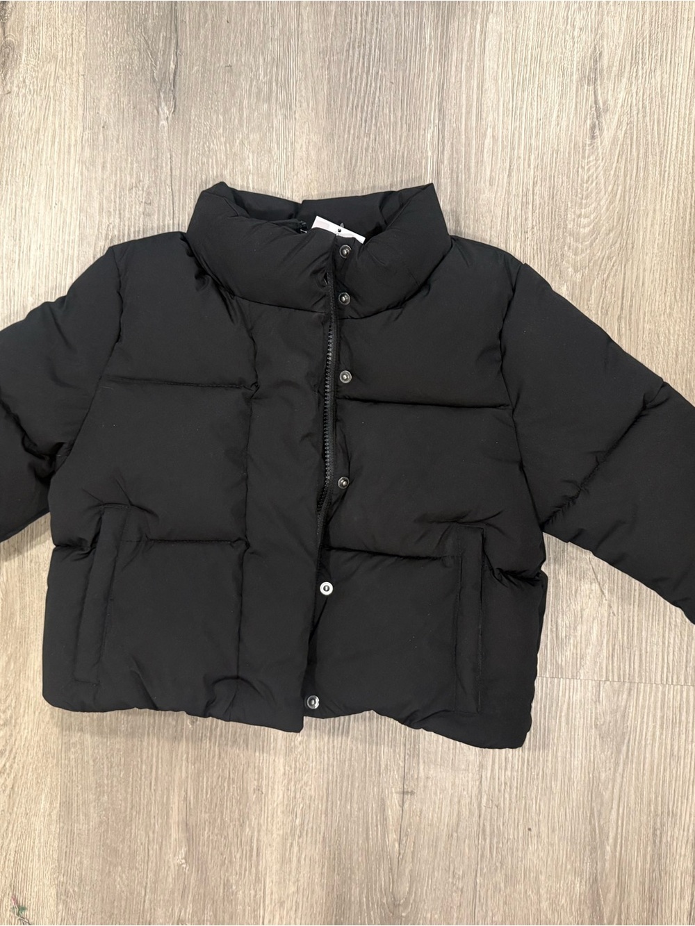 Amazon Essentials Kids Black Puffer Jacket Coat Size S 6-7 Warm Zip










C1